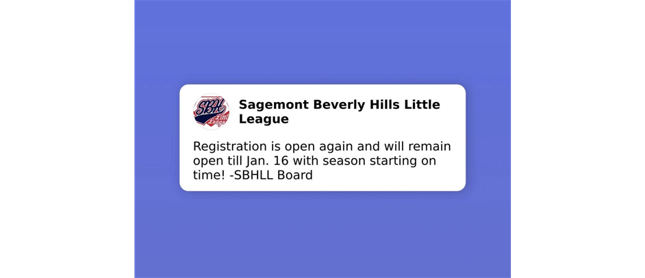 Registration Extended